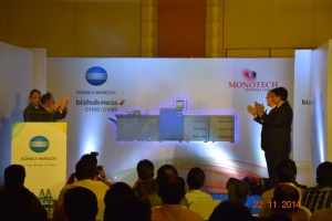 Konica Minolta officials at the launch of C1100 and C1085
